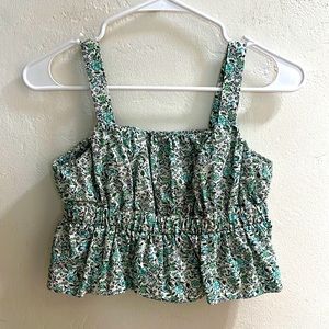 Zara cropped floral tank top 11-12
